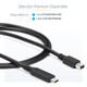 StarTech.com Câble adaptateur USB-C vers Mini DisplayPort 4K 60 Hz de 1 m en noir - CDP2MDPMM1MB