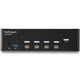 StarTech.com Switch KVM double affichage HDMI 4K 30 Hz à 4 ports avec hub USB intégré - SV431DHD4KU