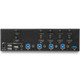 StarTech.com Switch KVM double affichage HDMI 4K 30 Hz à 4 ports avec hub USB intégré - SV431DHD4KU