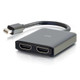 C2G  câble vidéo et adaptateur Mini DisplayPort 2 x HDMI + USB Micro-B Noir - 54292
