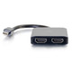 C2G  câble vidéo et adaptateur Mini DisplayPort 2 x HDMI + USB Micro-B Noir - 54292