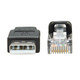 Tripp Lite  changeur de genre de câble RJ-45 USB 2.0 Type-A Noir - U009-006-RJ45-X