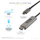 StarTech.com Câble USB C vers HDMI 4K 60Hz HDR10 4m - Câble Adaptateur Vidéo Ultra HD USB Type-C vers HDMI 4K 2.0b - Convertisseur Graphique USB-C vers HDMI HDR - DP 1.4 Alt Mode HBR3 - CDP2HDMM4MH