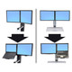 Ergotron WorkFit Convert-to-LCD & Laptop Kit from Dual Displays 50,8 cm (20") Bureau - 97-617