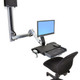 Ergotron StyleView Sit-Stand Combo System with Worksurface 61 cm (24") Mur Aluminium - 45-272-026