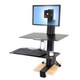 Ergotron WorkFit-S, Single LD with Worksurface+ Noir Ecran plat Support multimédia - 33-350-200