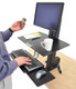 Ergotron WorkFit-S, Single HD with Worksurface+ Noir Support multimédia - 33-351-200