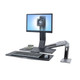 Ergotron WorkFit -A, Single LD @ Worksurface+ 61 cm (24") Bureau Noir - 24-317-026