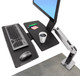 Ergotron WorkFit -A, Single LD @ Worksurface+ 61 cm (24") Bureau Noir - 24-317-026