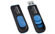 ADATA DashDrive UV128 128GB lecteur USB flash 128 Go USB Type-A 3.2 Gen 1 (3.1 Gen 1) Noir, Bleu - AUV128-128G-RBE