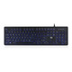 Adesso  clavier Médical USB QWERTY Anglais américain Noir - AKB-139EB