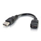 C2G  câble USB 0,15 m USB2.0-A Noir - 52119