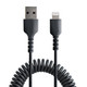 StarTech.com Câble USB vers Lightning de 1m - Certifié Mfi - Adaptateur USB Lightning Noir, Gaine durable en TPE - Cordon Chargeur Iphone/Lightning Spiralé en Fibre Aramide - Câble USB pour Iphone Très Résistant - RUSB2ALT1MBC