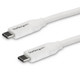 StarTech.com Câble de Charge Rapide USB-C de 4m, Charge et Synchronisation, 100W (5A) PD, USB 2.0, Certifié USB-IF - Cordon de Charge USB C Blanc - USB2C5C4MW
