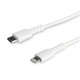 StarTech.com Câble USB-C vers Lightning Blanc Robuste 1m - Câble de Charge/Synchronistation USB Type C vers Lightning Fibre Aramide - iPad/iPhone 12 Certifié Apple MFi - RUSBCLTMM1MW