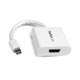 StarTech.com Adaptateur Mini DisplayPort vers HDMI - Convertisseur Vidéo mDP à HDMI - 1080p - Mini DP ou TB 1/2 Mac/PC vers Moniteur/Affichage HDMI - Câble Passif mDP 1.2 vers HDMI - Blanc - MDP2HDW