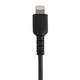 StarTech.com Câble USB-A vers Lightning Noir Robuste 15cm - Câble de Charge/Synchronisation de Type A vers Lightning en Fibre Aramide - iPad/iPhone 12 - Certifié Apple MFi - RUSBLTMM15CMB