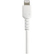 StarTech.com Câble USB-A vers Lightning Blanc Robuste 30cm - Câble de Charge/Synchronisation de Type A vers Lightning en Fibre Aramide - iPad/iPhone 12 - Certifié Apple MFi - RUSBLTMM30CMW