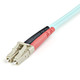 StarTech.com Câble Fibre Optique Multimode 1m LC/UPC à LC/UPC OM3, Fibre Zipcord Full Duplex 50/125µm, Réseaux 100G, LOMMF/VCSEL, <0.3dB Faible Perte d'Insertion, Cordon Patch Fibre LSZH - A50FBLCLC1
