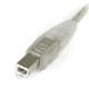 StarTech.com 6 ft. Transparent USB 2.0 Cable A-B M/M câble USB 1,83 m - USB2HAB6T