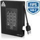 Apricorn Aegis Padlock Fortress disque dur externe 2 To 5400 tr/min USB Type-A 3.2 Gen 1 (3.1 Gen 1) Noir - A25-3PL256-2000F