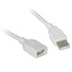 C2G USB A Male to A Female Extension Cable 2m câble USB Blanc - 19018