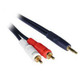 C2G 12ft Velocity™ 3.5mm Stereo M / Dual RCA M Y-Cable câble audio 3,66 m 3,5mm 2 x RCA Bleu - 40615