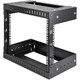 StarTech.com Rack Réseau Mural 8U à 2 Montants, Rack Serveur 19" à Cadre Ouvert avec Profondeur Ajustable, Rack de Données Mural pour IT/AV/Panneau de Patch/ Equipement IT - Écrous et Vis de Fixation Inclus - RK812WALLOA