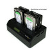 StarTech.com Duplicateur et Effaceur de Disques Durs à 4 baies, Cloneur/Copieur Autonome de HDD/SSD 1:3 SATA, Station d'Accueil USB 3.0 - eSATA vers SATA, Duplicateur de Disques Durs, Conception Sans Outillage - SATDOCK4U3RE