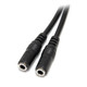 StarTech.com Câble répartiteur stéréo Slim - Mâle 3,5 mm vers 2 femelles 3,5 mm - MUY1MFFS