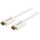StarTech.com Câble HDMI CL3 avec Ethernet - 5m - Câble Ultra HDMI Mural - Cordon HDMI Haut Débit 4K 30Hz UHD - 10.2 Gbps - Câble Vidéo/Affichage HDMI 1.4 - 30AWG - Blanc - HD3MM5MW