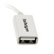 StarTech.com Câble adaptateur Micro USB vers USB Host OTG de 12cm - Mâle / Femelle - Blanc - UUSBOTGW