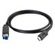 C2G 3ft, USB 3.0 Type C, USB B câble USB USB 3.2 Gen 1 (3.1 Gen 1) 0,9144 m USB C Noir - 28865
