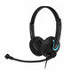 Andrea Communications NC-255VM Casque Sans fil Arceau Bureau/Centre d'appels USB Type-A Noir, Bleu - C1-1031900-1