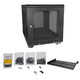 StarTech.com Armoire Rack Serveur 12U à 4 Montants, Armoire Verrouillable 19" pour Ordinateur/AV/Équipement IT, Rack Réseau pour Bureau/Domicile avec Roulettes et Rails de Montage Ajustables - RK1233BKM