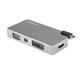 StarTech.com Adaptateur multiport USB-C - Gris sidéral - 4-en-1 USB-C vers VGA, DVI, HDMI, ou Mini DisplayPort - CDPVDHDMDPSG