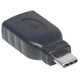 Manhattan Adaptateur USB-C vers USB-A, mâle vers femelle, 5 Gbit/s (USB 3.2 Gen 1 / USB 3.0), noir, garantie à vie, équivalent à USB31CAADG - 354646