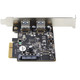 StarTech.com Carte PCIe 2 Ports USB - 10Gbps/port - Carte Contrôleur Hôte USB 3.2 Gen 2 Type-A PCI Express 3.0 x2 - Carte Adaptateur Additionnelle - Full/Low Profile - Windows & Linux - PEXUSB312A3
