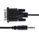 StarTech.com Câble Série DB9 vers 3.5mm de 1m - Câble RS232 DB9 Mâle à 3.5mm - Adaptateur Série DB9 à 3.5mm pour le Calibrage de Projecteurs, d'Enseignes Numériques et de Téléviseurs via une Prise Audio - 9M351M-RS232-CABLE