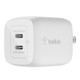 Belkin WCH011dqWH Smartphone, Tablette Blanc Secteur Charge rapide Intérieure - WCH011DQWH