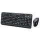 Adesso  clavier Souris incluse Maison RF sans fil QWERTY Noir - WKB-1320CB