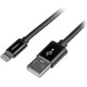 StarTech.com Câble Apple Lightning vers USB pour iPhone, iPod, iPad - 2 m Noir - USBLT2MB