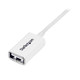 StarTech.com Câble Rallonge USB 3m - Câble USB 2.0 A-A Mâle / Femelle - Blanc - USBEXTPAA3MW