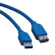 Tripp Lite  câble USB USB 3.2 Gen 1 (3.1 Gen 1) 4,88 m USB A Bleu - U324-016