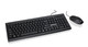 iogear  clavier Souris incluse Bureau USB QWERTY Anglais américain Noir - GKM513B