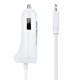 StarTech.com Chargeur Voiture Lightning avec Câble Spiralé - Chargeur Iphone 1m - Double Chargeur USB pour Telephones et Tablettes pour la Voiture - Chargeur Auto Blanc de 12W - USBLT2PCARW2