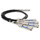 AddOn Networks  câble InfiniBand et à fibres optiques 4xQSFP28 QSFP-DD Noir, Argent - CAB-D-4Q-200G-1M-AO
