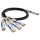 AddOn Networks  câble InfiniBand et à fibres optiques 2 m QSFP-DD 4x QSFP28 Noir, Métallique - Q200G-4Q28GPDAC2M-AO