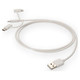AddOn Networks  câble USB USB 2.0 1 m USB A USB C/Micro-USB B/Lightning Blanc - USB2LGTCM1MW