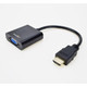 Rocstor  câble vidéo et adaptateur VGA (D-Sub) HDMI Type A (Standard) Noir - Y10A187-B1